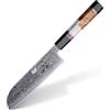 FINDKING Coltello Santoku 17,5cm Acciaio Damasco Stile Giapponese BLACKROSE | Coltello Santoku, lama 17,5cm, Acciaio Damasco, Stile Giapponese, taglio preciso, carne verdure cucina