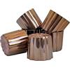 LuxéArt - Set di 6 stampi scanalati 4,7 cm, copertura in rame. Utensile da cucina e da forno. Ideale per buongustai e professionisti. Libretto digitale 5 ricette 0