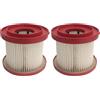 Trade-Shop 2 filtri HEPA, cartuccia filtro, filtro per aspirapolvere, filtro a lamelle per aspirapolvere Milwaukee M18 VC2-0, M18 VC-0, M28 VC-0, M18 0880-20