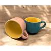 MIELIMON Set di 2 tazze da colazione Ciotole da zuppa in ceramica Tazza da caffè grande, tazze da zuppa con manico adatto per forno a microonde e lavastoviglie per cereali dessert insalata tè latte