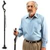 Kabxhueo Bastone da Passeggio Pieghevole Estensibile Regolabile Alluminio Bastoncini da Viaggio Portatili Leggeri Impugnatura Ergonomica Antiscivolo Alpenstock per Le Donne Uomini Escursionisti Anziani