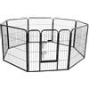 Kerbl Pet Kerbl Recinto per animali con porta per cani e cuccioli - 8 elementi L 80 x H 77 cm