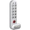 KitLock Serratura elettronica KL1000 | per armadietti e mobili | senza chiave con serratura a combinazione | verticale | argento