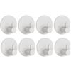 Feligio Ganci Adesivi Bagno 8 Pezzi, Appendi Accappatoio Bagno Adesivo | Bianco, Senza Foratura, Acciaio Inox, Porta Asciugamani Bagno Adesivo, Gancio Accappatoio Doccia, Per Chiavi e Canovacci