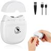 LOPHE Tagliaunghie Elettrico, Tagliaunghie Automatico Elettrico con LED, Electric Nail Clippers per Mani e Piedi, Tagliaunghie Ricaricabile per Adulti e Bambini, Casa, Viaggio(Bianco)