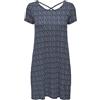 Only Onlbera Back Lace Up S/S Dress Jrs Noos, Vestito Donna, Night Sky/Aop: Lana Grafica, M
