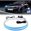 Keiurot Striscia LED Auto Cofano 1,8 M (70 Pollici) Multi Colori Striscia di Luce del Cappuccio del LED dell'automobile Dinamica per la Copertura del Motore dell'automobile SUV APP Striscia del Faro