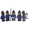 Lego® Ritter Minifigure - 5 Cavalieri Falconi Battle Pack - Falcon Knights Nero - Complemento ideale per Lego® Medioevo