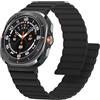 Anlinser Cinturino Magnetico Compatibile con Cinturino Samsung Galaxy Watch Ultra 2025/2024 47mm, Cinturini Sportivi in Silicone Impermeabili con Magnete per Samsung Watch Ultra, Nero