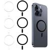 Novstuf 6 Anello Adesivo Metallo per Android/iPhone, Anelli Magnetici per la Ricarica Wireless Compatibile con i Cellulari MagSafe Accessori Universale Sottile Kit di Conversione Magnetica (3 Nero & 3 Bianco)