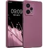 kwmobile Custodia Compatibile con Xiaomi Redmi Note 12 Pro 5G Cover - Protezione Back Case Morbida - Silicone TPU Effetto Metallizzato lavanda metallizzato
