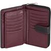 VISCONTI ® Portafoglio Donna Vera Pelle con protezione RFID Porta Carte di Credito con Portamonete Borsellino Portafogli Porta Banconote - COLORADO (nero/bordeaux (blk/bordeaux))