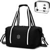 SPAHER Bagaglio a Mano 40x30x20cm Wizzair Vueling Borsone da Viaggio Donna Borsa Palestra Borsa a Mano Borsa da Viaggio Uomo Borsa da Cabina per Weekend con 1 Borsa da Toilette Nero