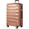 BEMON Grande Valigia rigida con 4 ruote, 85 cm, colore: Rosa, Rosa, 85 x 51 x 33/37cm, Valigia