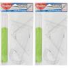 Maped 3154142278357 Kit Strumenti per Geometria Composto da Righello, Squadro, Goniometro e Righello (Confezione da 2)