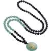 COAI Collana di Perline di Onice e Avventurina Verde con Ciondolo Albero della Vita di Avventurina, Collana Rosario Mala 108 Perle Uomo Donna