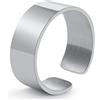ZENSE - Anello aperto da uomo regolabile in acciaio lucido ZR0182