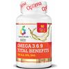 Colours of Life Optima Naturals Colours Of Life - Omega 3-6-9 Total Benefits, 60 Perle Vegetali