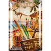 LANOLU Targa in metallo retrò - Targa da cocktail - Decorazione per bar Tiki, surf, piscina e feste - 20 x 30 cm