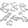 AINIUNIU Stampi per Biscotti Dinosauro, 10 Pezzi Stampi Biscotti Dinosauri Acciaio Inox, DIY Formine per Biscotti Stampi per Bambini Compleanno Festa Tema Party Decorazioni