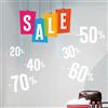 kina UVSD0148 Transparent Removable Repositionable Window Sticker for Window Glass Shop Windows Stickers Summer Winter Sales Discounts Occasions 2 pcs 45x35cm