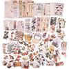 Jodsen 200 Pezzi Vintage Adesivi per Scrapbooking,Forniture per il Giornalismo Retrò Carta Decorativi Stickers Estetica,Washi fai da te Artigianato Botanico Animali Kit,perAlbum,Disegno Diario,Calendario