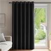 Deconovo Tenda Oscurante Termica Isolante per Interni 214 CM Altezza 1 Pannello, Tende Cameretta Bambini Tende Moderne con Anelli, 203x214 CM, Nero