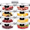 LNWSN Contenitori salvafreschezza in vetro con coperchio, 8 pezzi 400ml (8 contenitori + 8 coperchi), contenitori in vetro con coperchio, per microonde, lavastoviglie e freezer