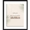 kollyseek noir 40x50cm cornice foto in legno massello con cornice pino Passpartout nero