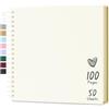 Hiwhy Album fotografico personalizzabile 25,5 x 25,5 cm, 50 fogli (100 pagine), carta kraft resistente, album di ricordi per bebè, famiglia, compleanno, matrimonio, anniversario di matrimonio, beige