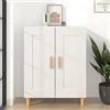 Tidyard Credenza 2 Ante Bianco,Credenza Soggiorno Cucina,Mobile Credenza Cucina,Credenze e Buffet,Armadio da Cucina,Mobiletto Multiuso,Armadio con Ripiani 69,5x34x90 cm in Legno Multistrato