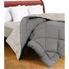 Tex family Trapunta matrimoniale CaldoSogno double-face grigia 300 gr/mq - Piumone invernale caldo e resistente 250x250 cm