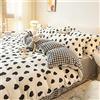 Morbuy Copripiumino in Flanella, Coperta Flanella con Chiusura Cerniera, Copriletto in Pile Invernale Caldo Super Morbido, Biancheria da Letto Singolo, Matrimoniale (Cuore Nero,200x230cm)