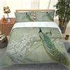 PYCXYI Set Biancheria Da Letto Pavone Animale Copripiumino E Federa 3D Design Morbido Microfibra Con Chiusura A Cerniera Set Copripiumino Include 1 Copripiumino E 2 Federe 260X240Cm