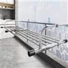 Generic Stendibiancheria retrattile in acciaio inox, pieghevole, per interni ed esterni, portatile, per ringhiere del balcone e davanzale, soluzione compatta e conveniente