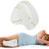 IlGruppone Cuscino Gambe Memory Foam Bambù Ginocchia Ergonomico Aiuto Corretta Posizione Fodera Rimovibile Supporto Dormire Sul Fianco Riposa Lato Contro Mal Di Schiena Problemi Posturali (Cuore)