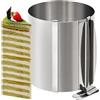 Sightday Anello per torta regolabile, altezza 20 cm, anello per torta in acciaio inox, regolabile, larghezza 16-30 cm, altezza 20 cm, scala incisa e clip di fissaggio per torte a strati, preparazione di torte,