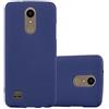 Cadorabo Custodia per LG K10 2017 in FROST BLU SCURO - Morbida Cover Protettiva Sottile di Silicone TPU con Bordo Protezione - Ultra Slim Case Antiurto Gel Back Bumper Guscio