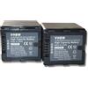 vhbw 2x batteria sostituisce Panasonic VW-VBN130E, VW-VBN130 per videocamera camcorder (2200mAh, 7,2V, Li-Ion) con infochip