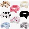 Coyanyu 8 Pezzi Fascia per Spa, Morbido Pile di Corallo Fiocco Viso Fascia per Trucco Fascia per Capelli per Donna Ragazza Yoga Lavaggio del Viso Doccia Cura della Pelle 8 Colori