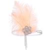 IYOU 1920s Piuma Cerchietto Champagne Strass Flapper Copricapo Cristallo Nappe Costume Matrimonio Grande Gatsby Accessori per Capelli per Donne