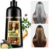 FSLHCY Colorante Istantaneo 3 in 1 Shampoo Tintura per Capelli, 500ML - Copertura Dei Capelli Grigi per Uomo e Donna (Castano Scuro)