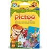 Ravensburger - Pictoo Dino, Gioco di Carte 4 Anni in su, Gioco di Famiglia, per Bambini e Adulti, da 2 a 6 Giocatori, Edizione Italiana