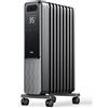 Dreo Radiatore Elettrico Basso Consumo 2000W, Radiatore ad Olio 9 Elementi con Telecomando, 3 Livelli, 4 Modalità, Timer 24h, Protezione Surriscaldamento e Ribaltamento, Riscaldatore con Termostato