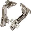 AERZETIX - C41047 - Set di 2 cerniere a scomparsa per angoli a 45° per ante mobili completamente incassate - apertura di montaggio 35 mm - con clip e ammortizzatore