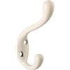 HASWARE 6 ganci a doppio griffe, ganci a doppio griffe, ganci da parete anticati, ganci vintage resistenti con 12 viti per cappotti, cappelli, vestiti, asciugamani, chiavi (bianco)