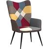 vidaXL Poltrona Relax in Tessuto Patchwork