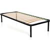 DOLCI SOGNI Rete Letto Singolo 80x190 cm, Letto Ferro Battuto con Rete a Doghe, Altezza 35 cm, Rete Ortopedica e 4 Piedi Letto Smontabili Fissaggio a Doppio Bullone, 100% Made in Italy