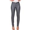 malito more than fashion Malito 1031 - Pantaloni chino da donna, eleganti e elasticizzati, effetto pelle, taglie S-XXL), grigio., S