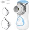 FEELLIFE Aerosol Portatile Silenzioso 3 Modalità Nebulizzazione Regolabili, Ricaricabile Aerosol per Bambini e Adulti con 2 Maschere e Boccaglio, Aerosol Portatile per Viaggi e Uso Domestico-Blu